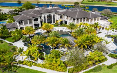 An aerial view of the Rockybrook Estate in Delray Beach, Florida