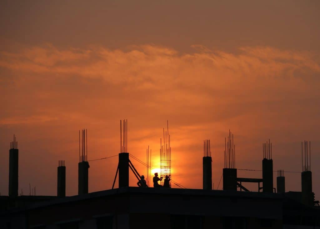 Construction at Sunrise