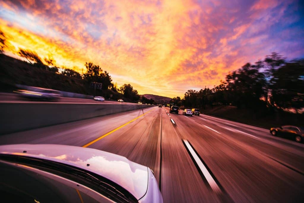 Fast Car on Freeway