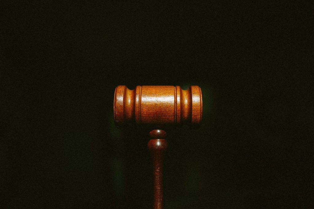 Gavel on Black Background