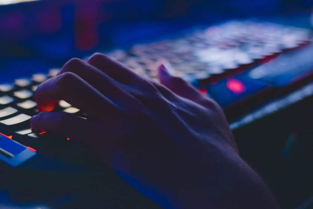 Hand Typing On Keyboard