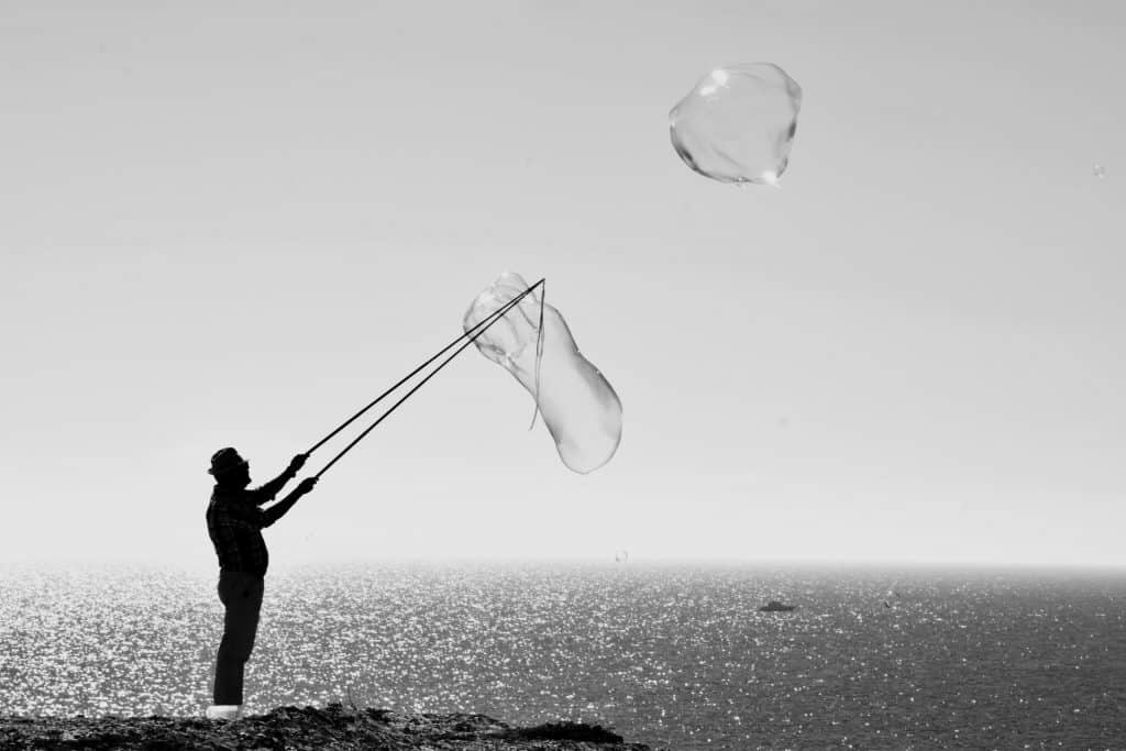 Person Making Bubbles