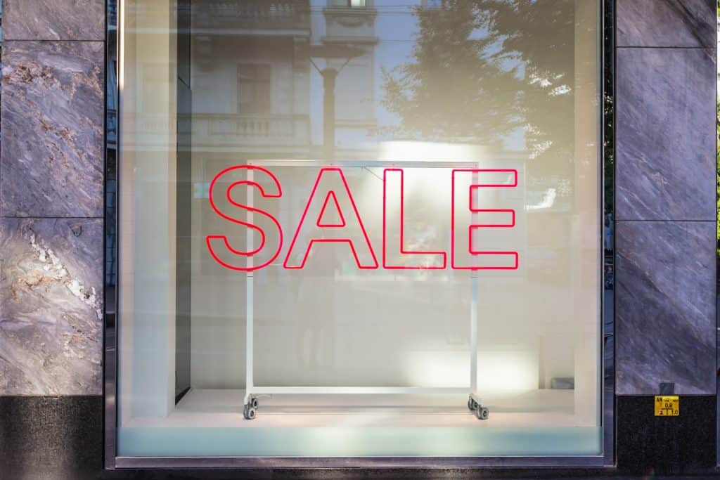 Sale Sign in Window