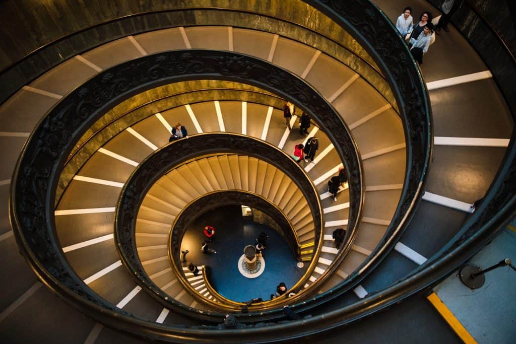 Stairs Spiral Downward
