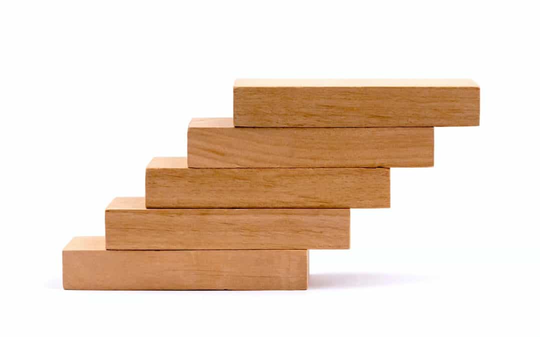 Wood Stairs Going Up