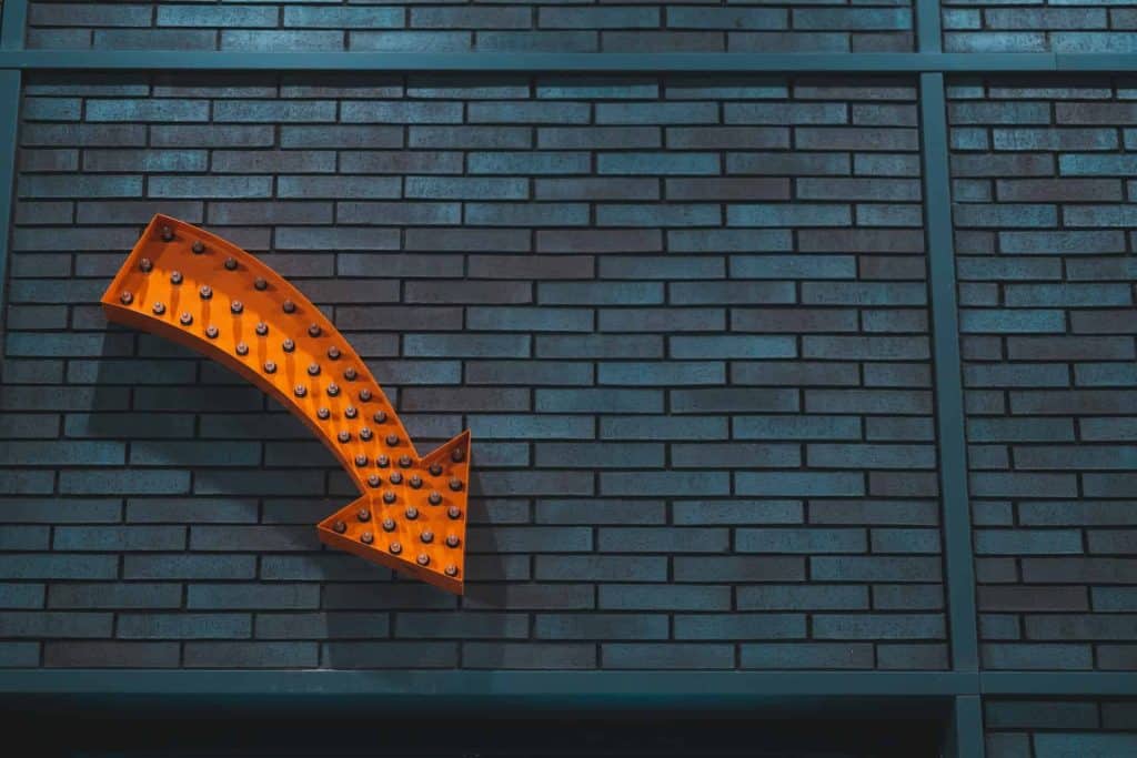 Down Arrow Orange