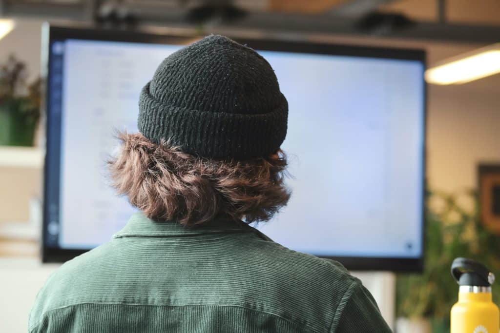 Person Looking at Screen