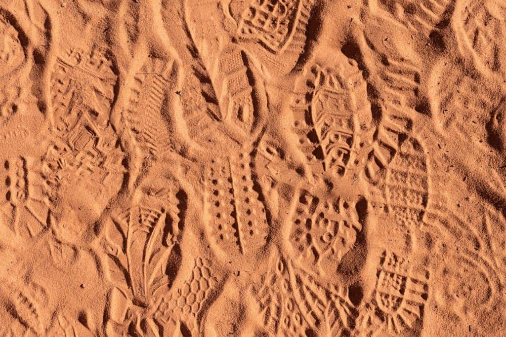 Shoe print in the Sand