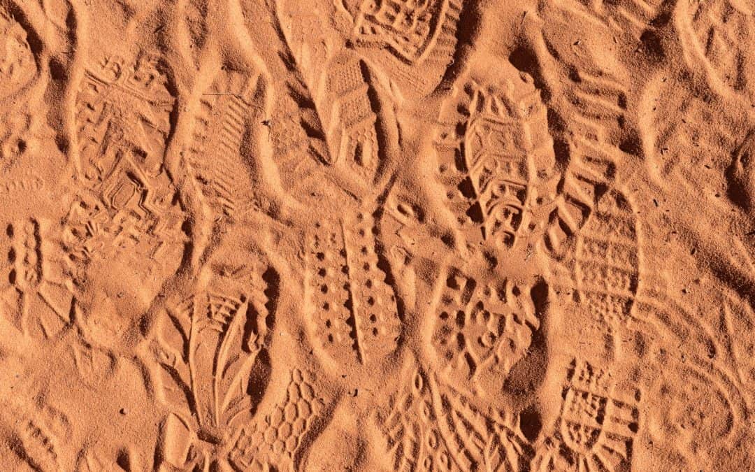 Shoe print in the Sand