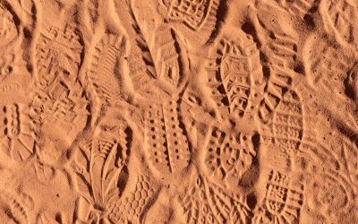 Shoe print in the Sand