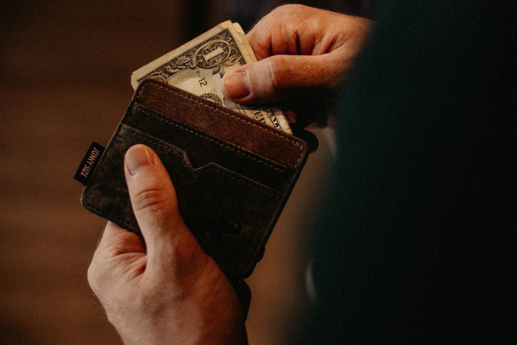Wallet with Dollars