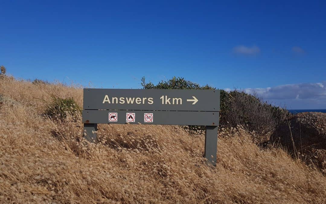 Answers 1km Sign