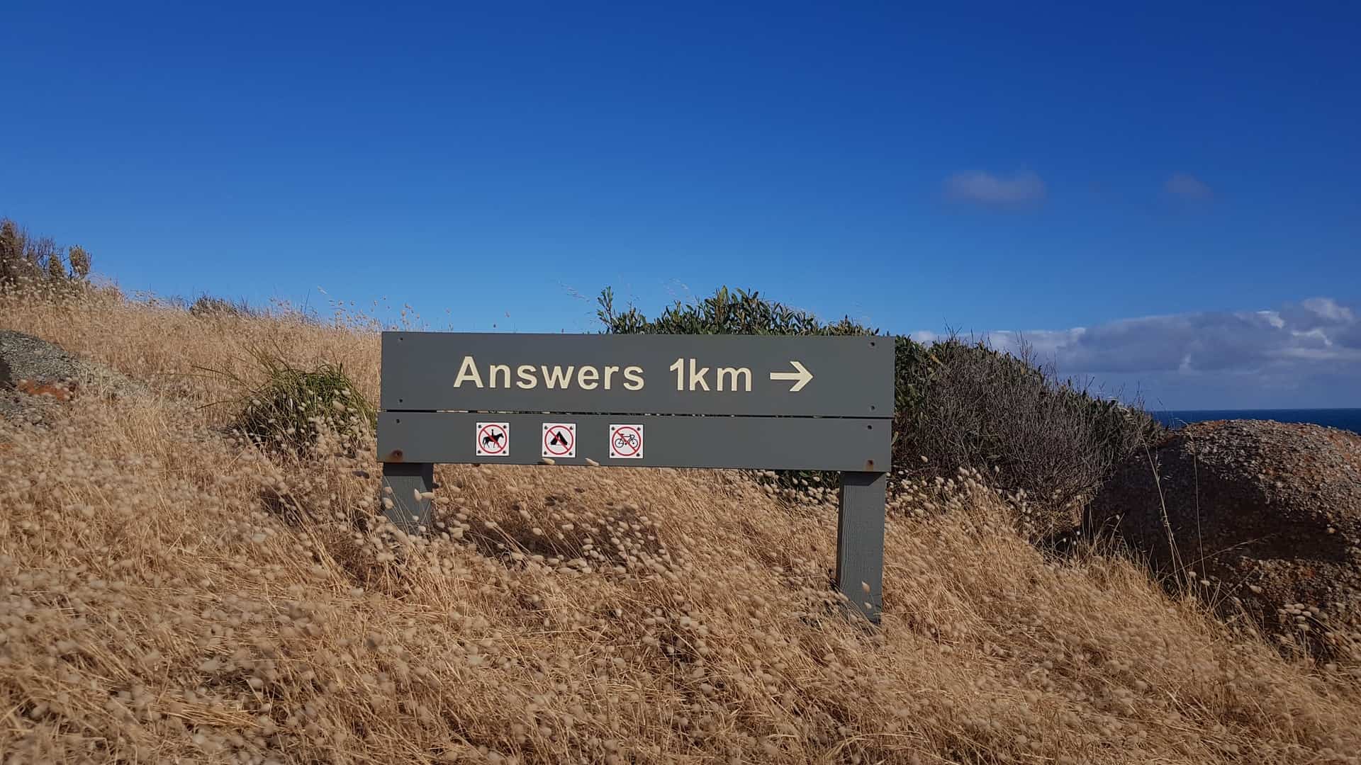 Answers 1km Sign Answers 1km Sign