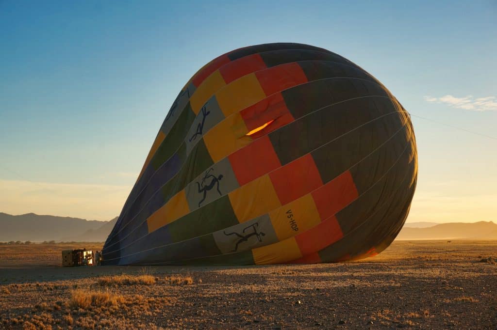 Inflating a Hot Air Balloon
