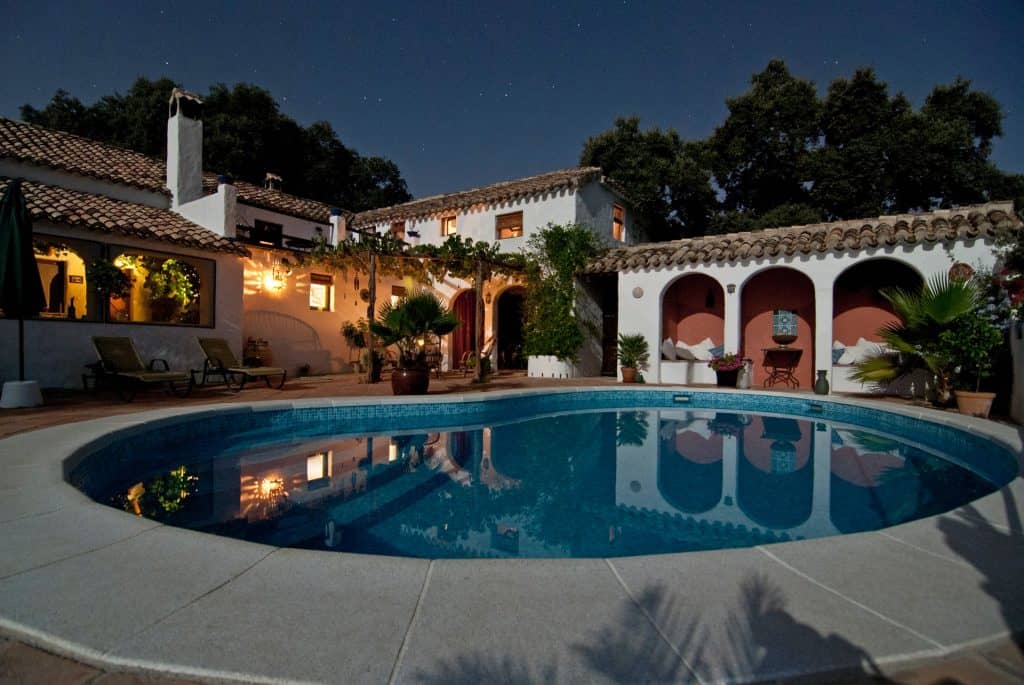 Mansion Night Pool