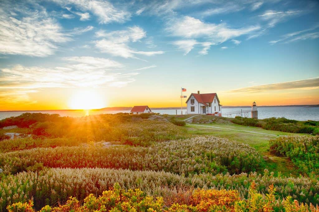Maine Coast Sunrise Flag