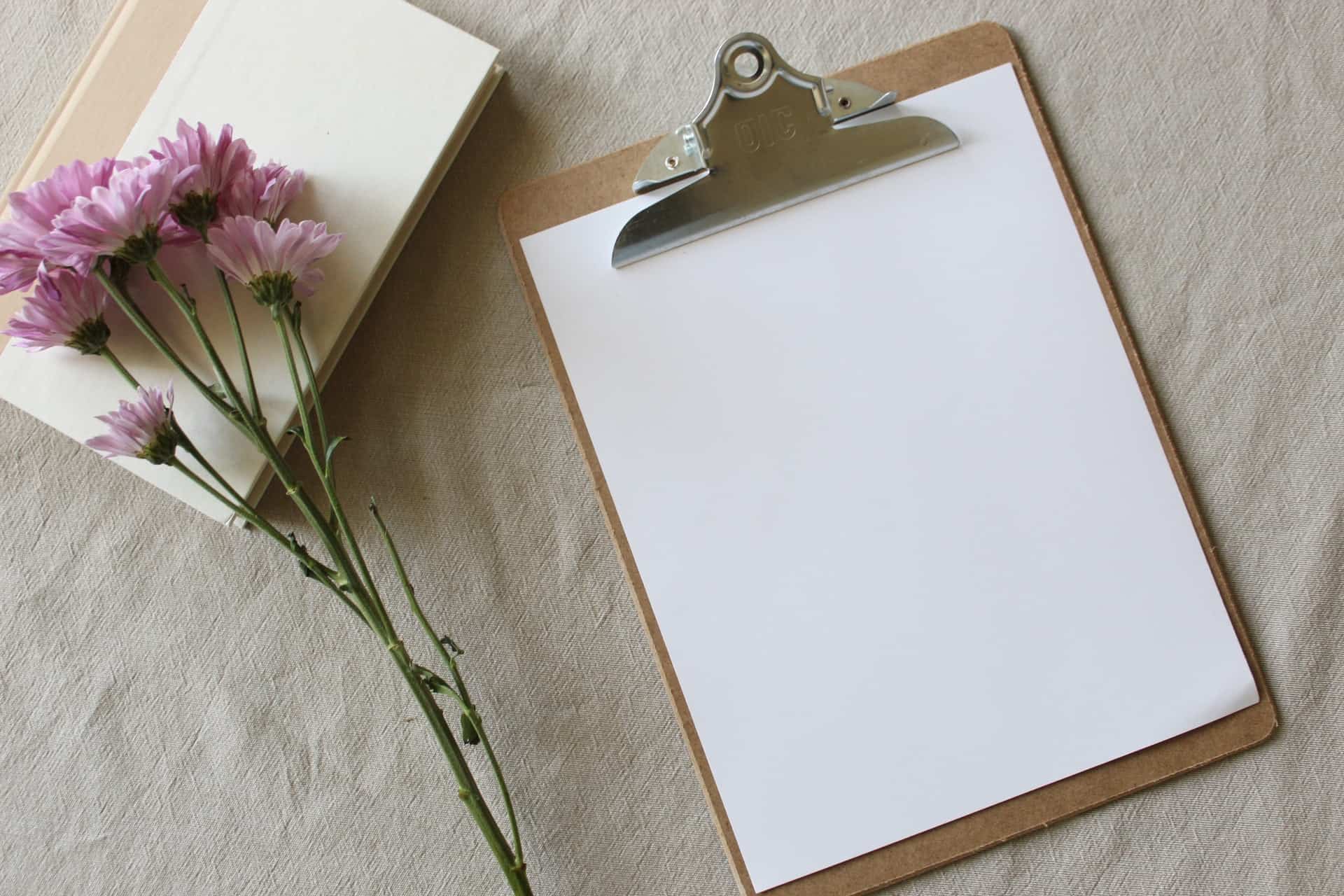 Clipboard Flower Planning Clipboard Flower Planning