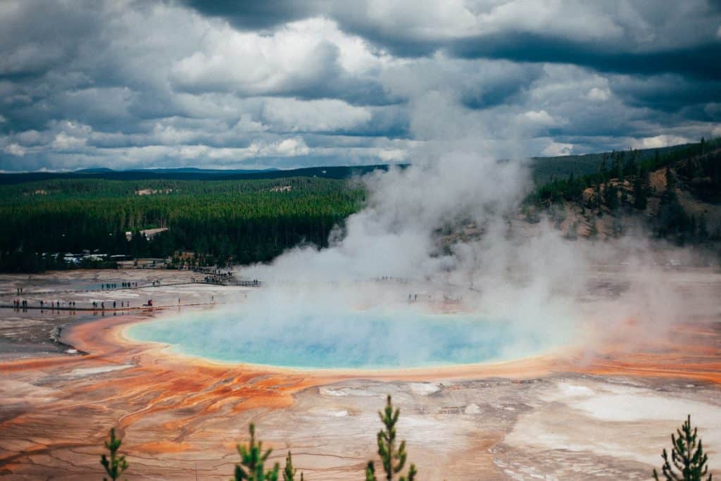 Geyser Steam Yellowstone