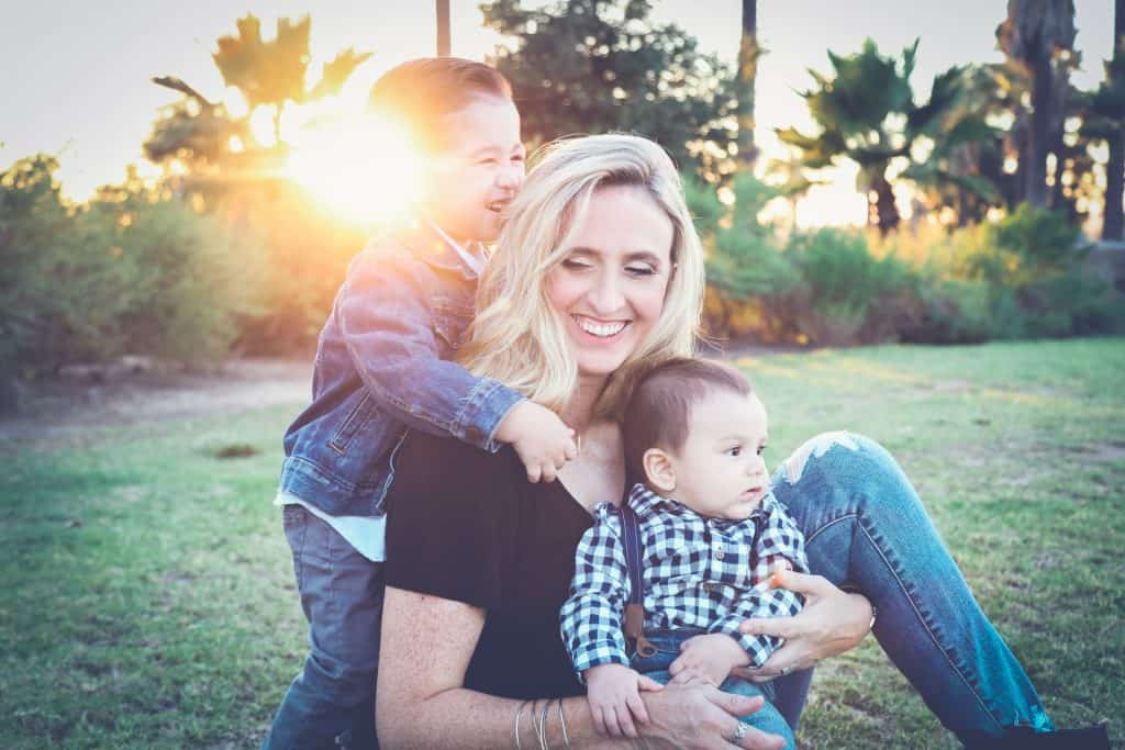Happy Smile Mother Woman Child Children hug