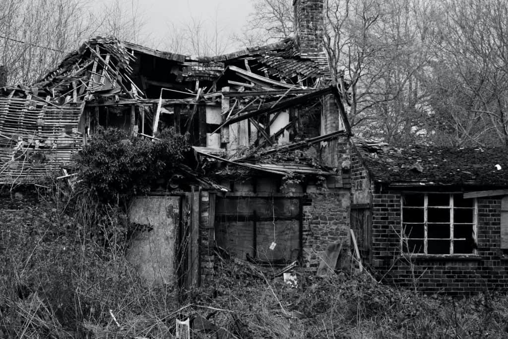 Run Down Home Destroyed Roof
