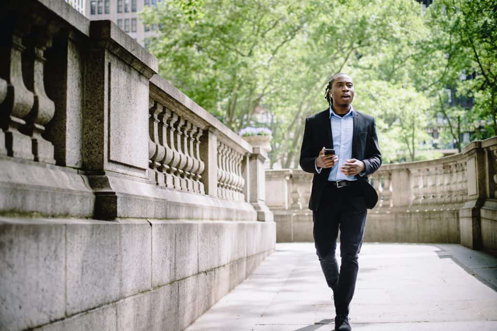 man suit rush fast