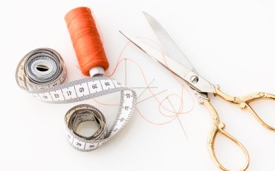 scissors cut measuring tape sewing