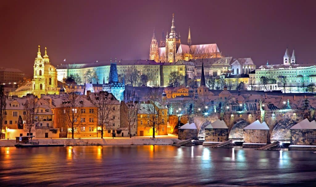 czech republic town night