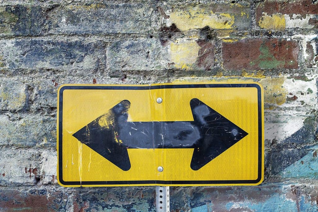 fork in the road sign