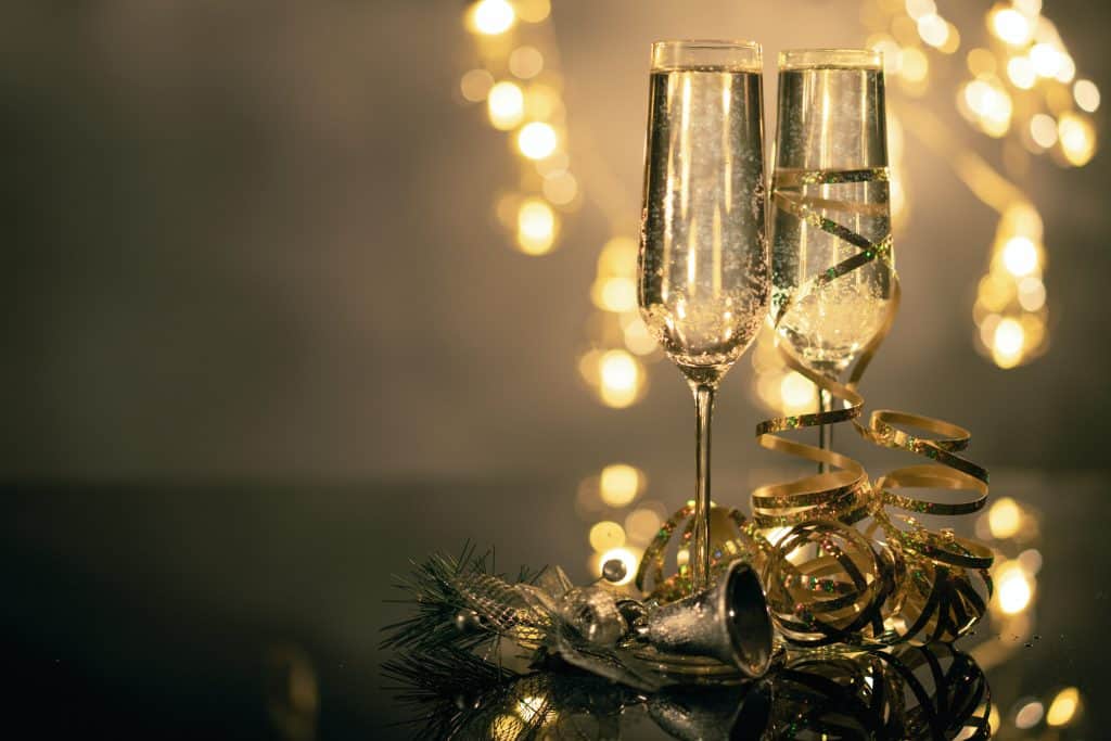 glasses lights holiday celebrate