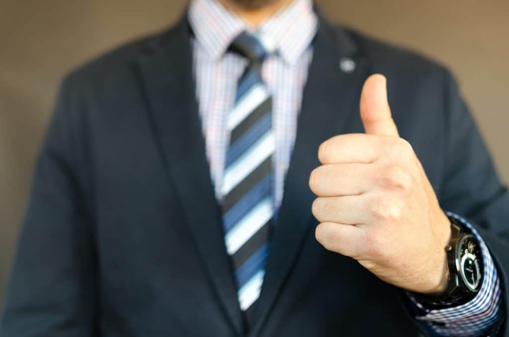 thumbs up suit