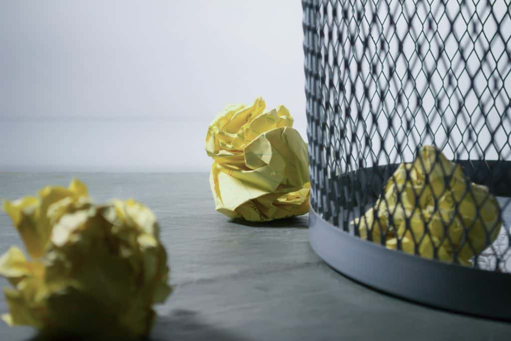 trash papers garbage
