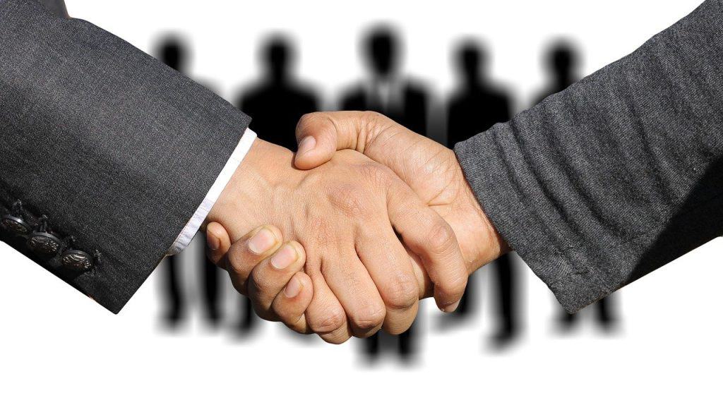 shaking hands business