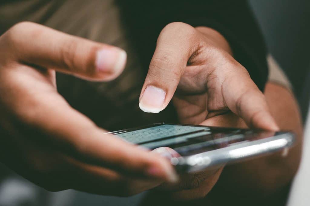 person on phone