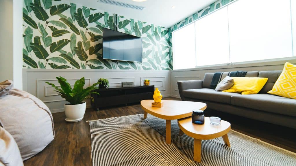tropical living room