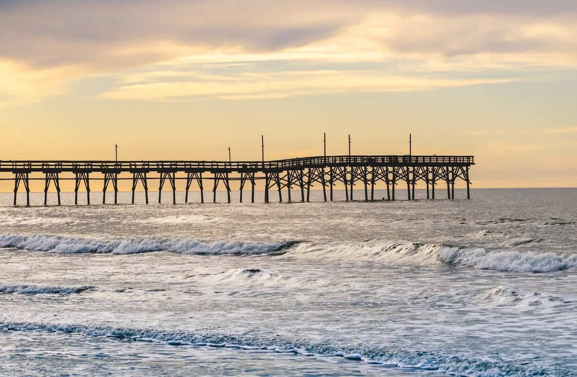 Beach pier water ocean