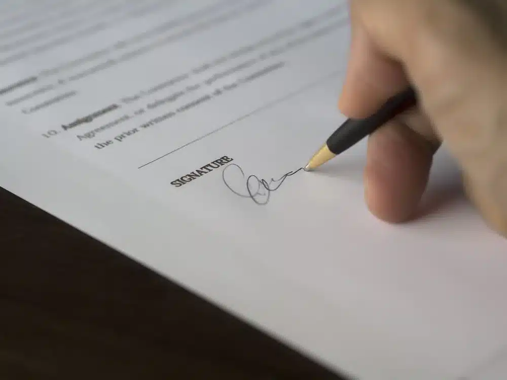 Agreement Signature law