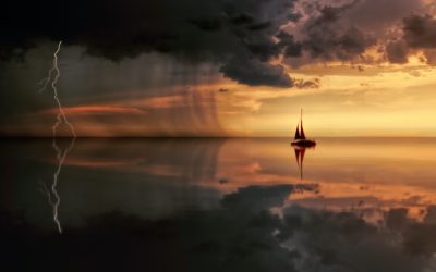 Perfect Storm Boat Sunset Lighting