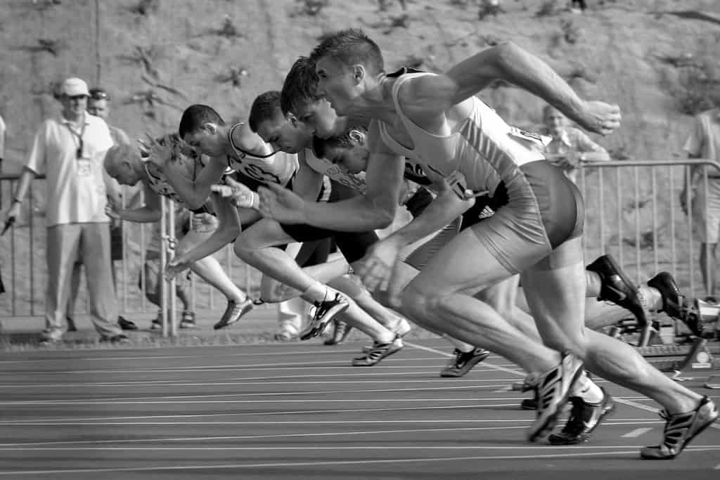 atheletes running race competition