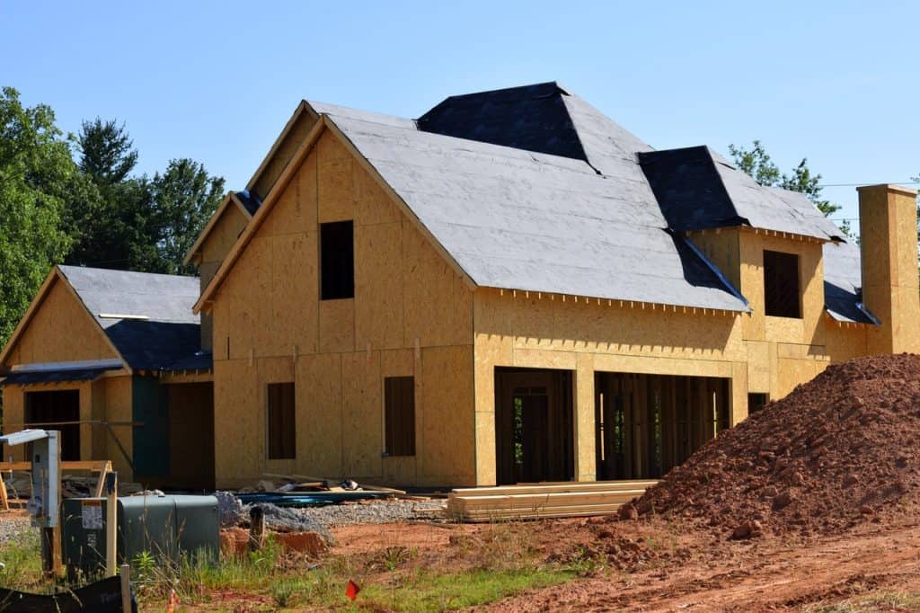home under construction wood