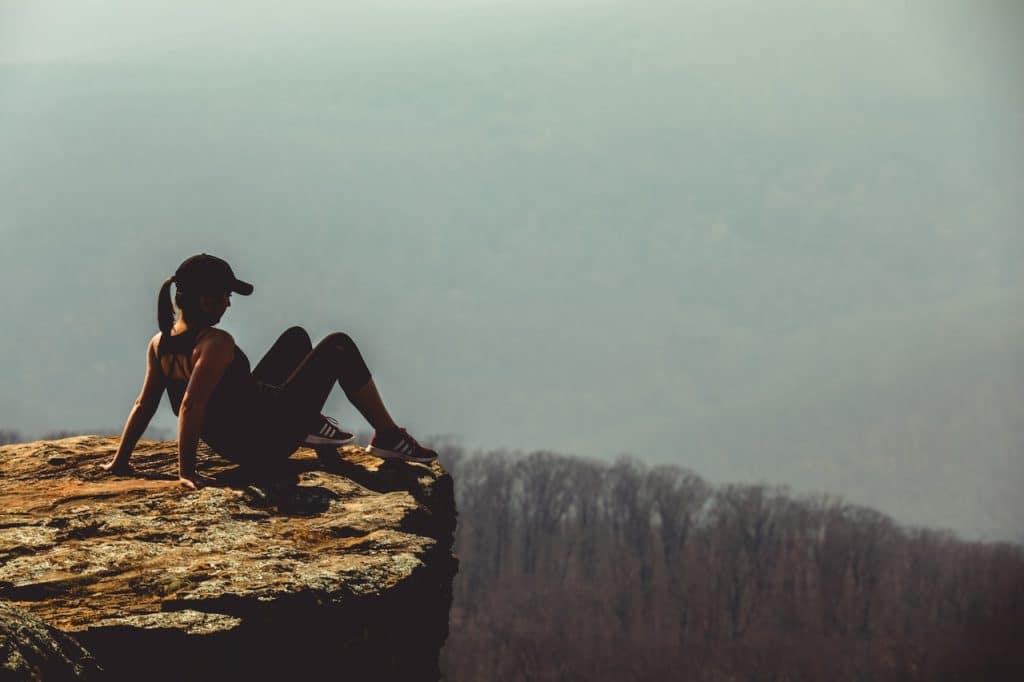risky mountain woman
