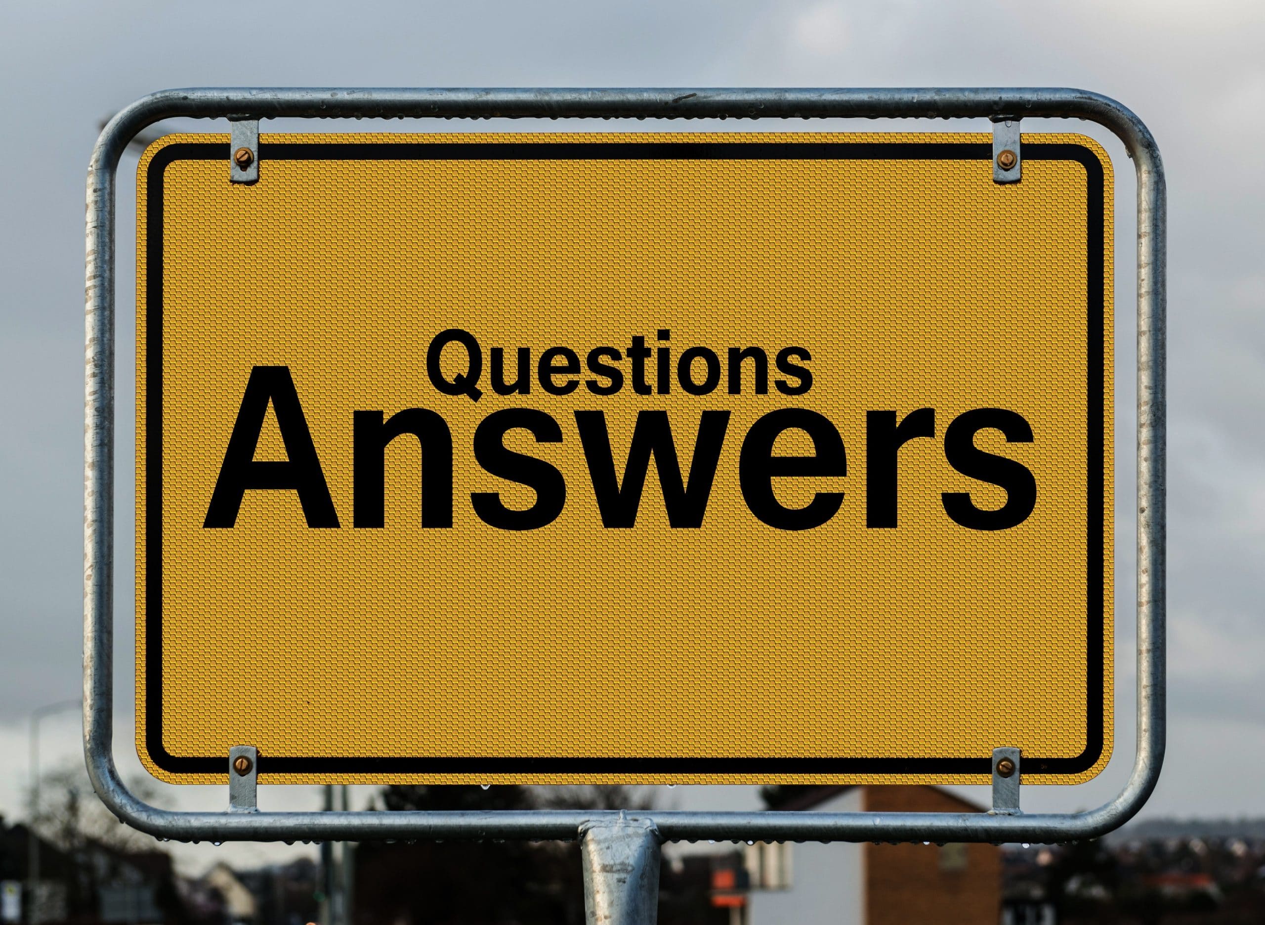 questions answers sign