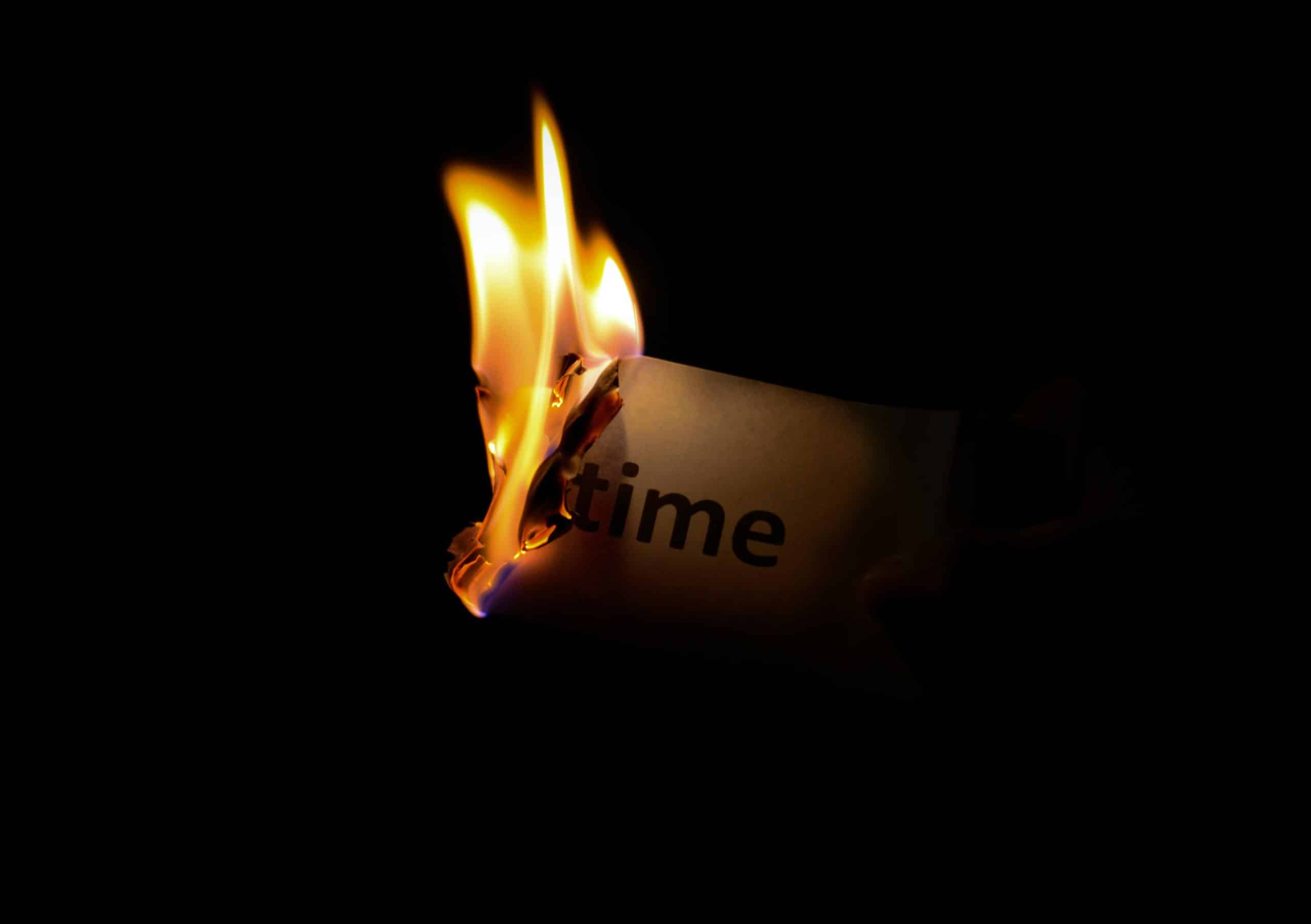 time burning fire