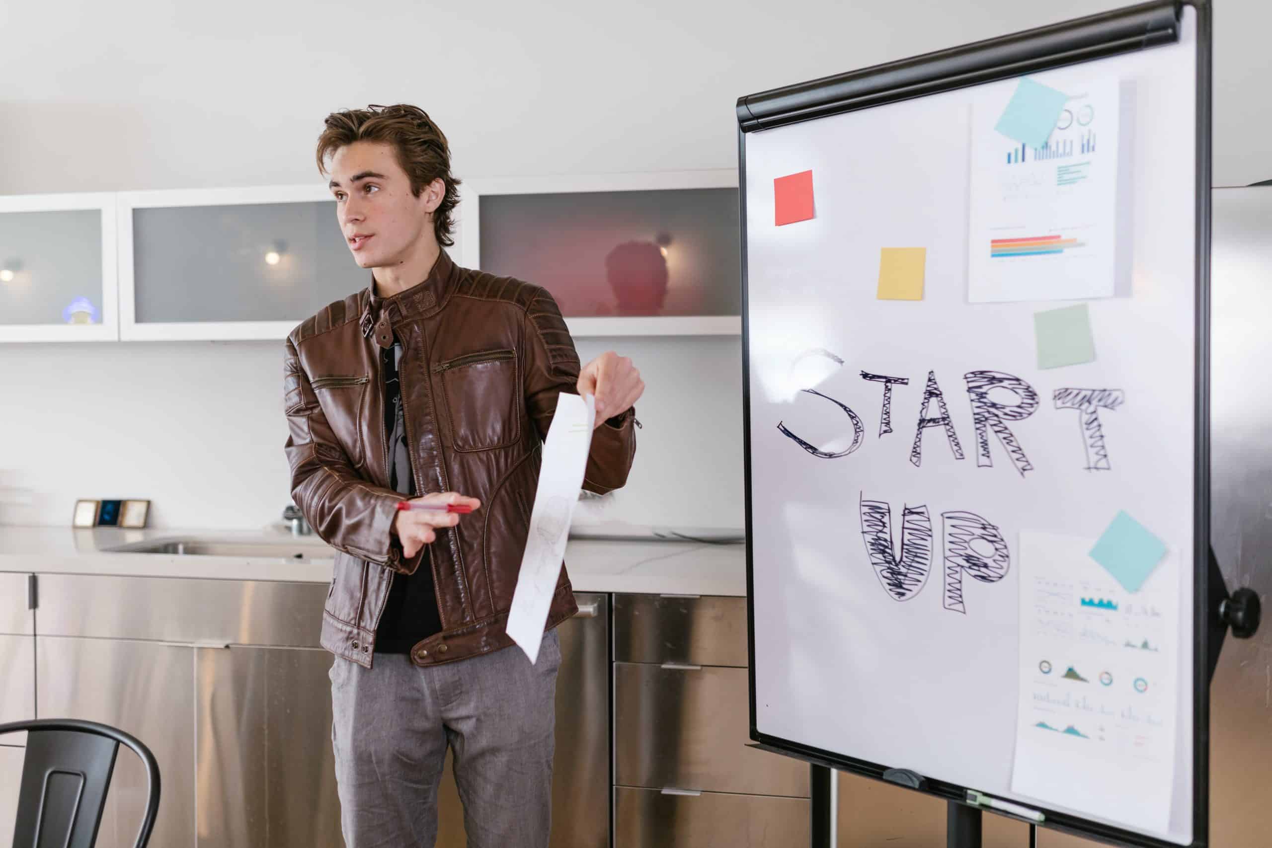 start up white board crowdfunding