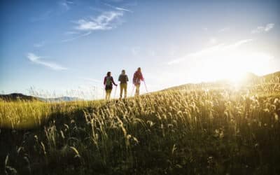 Women Walking, Hiking, Sunshine