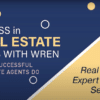 Webinar banner photo showing Success in Real Estate Starts with W R E N, 5 things successful real estate agents do