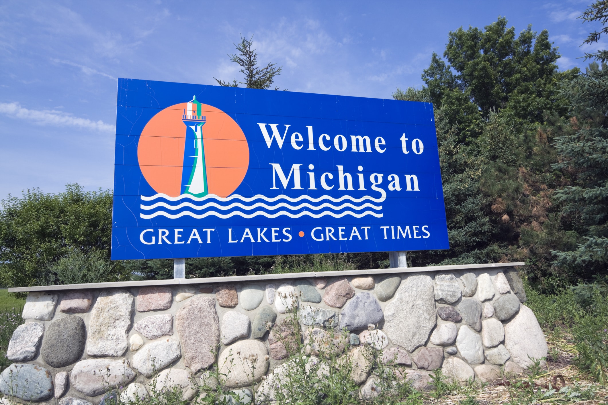 Michigan Welcome Sign Photo: Benkrut / Getty Images