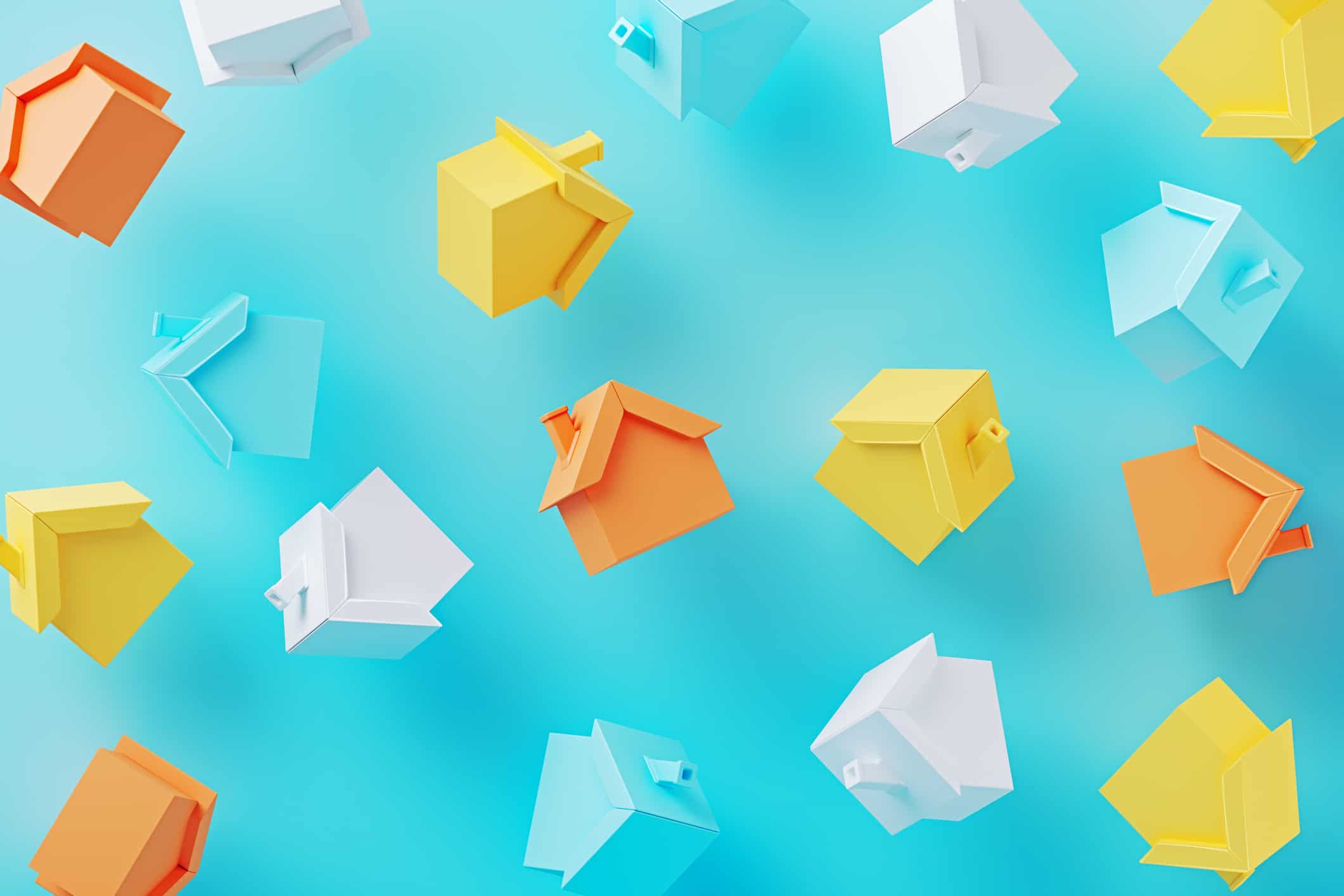 Colorful House Objects On Blue Background MicroStubHub / Getty Images