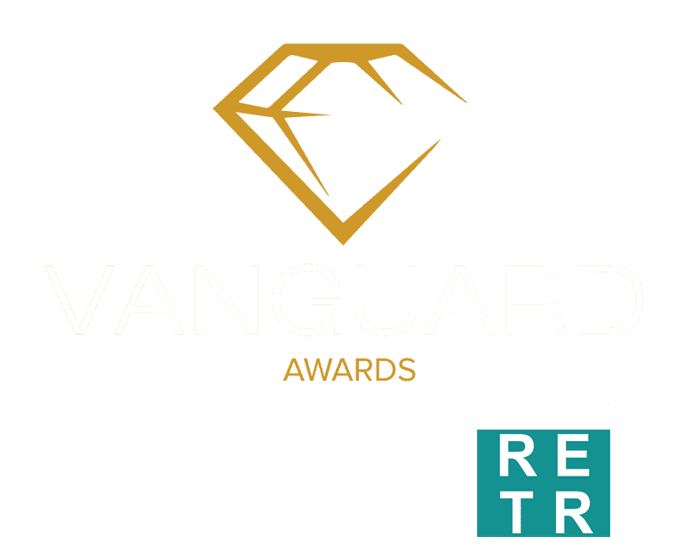 Vanguard Awards logo displayed alongside sponsor logo