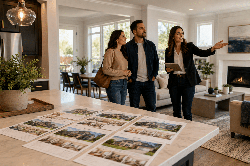 Homebuyer touring a property as rising housing inventory provides buyers with more choices