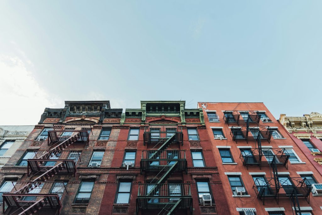 Apartment buildings illustrating affordable housing supported by the FHLBank New York Housing Impact Grant
